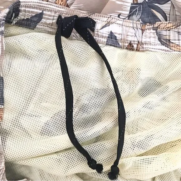 Tommy Bahama Tan Tropical Print Swim Trunks - Picture 8 of 13